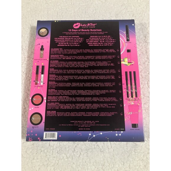 LUV BETSEY Beauty Calendar 12 Days Vegan Makeup Skincare Gift Box New Sealed - Picture 5 of 9